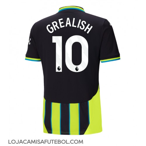 Camisa de Futebol Manchester City Jack Grealish #10 Equipamento Secundário 2024-25 Manga Curta